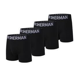 Ben Sherman Men's Micro Modal Boxer Briefs Underwear Lux Modal Moisture Wicking, Ultra Soft, Breathable & Comfortable (Black/Black/Black/Black, Large)