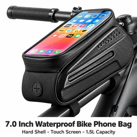 Bicycle Phone Frame Bag for Cycling – Waterproof Front Tube Storage with Sensitive Touch Screen for MTB Road Bike Riding