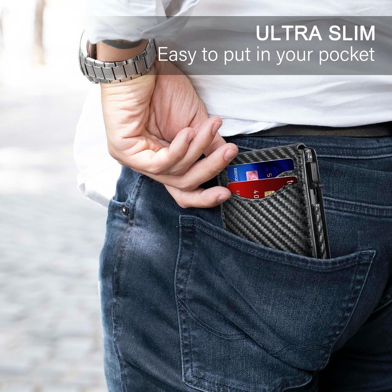 DIENQI Wallet for Men, Mens Minimalist Wallet 11 Cards, Slim