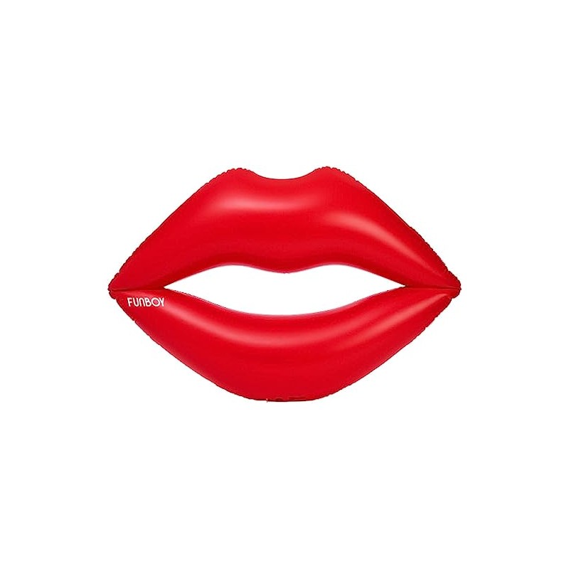 FUNBOY Giant Inflatable Red Lips Pool Float, Luxury Float for
