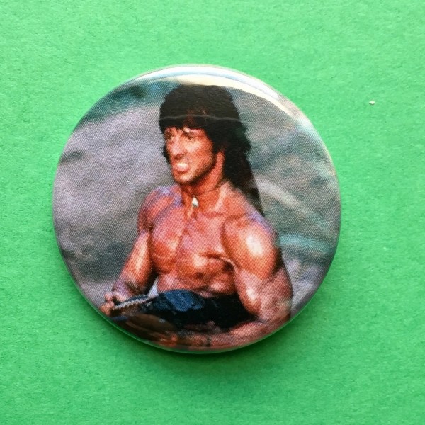 John Rambo First Blood Sylvester Stallone Pinback Button 1.5"