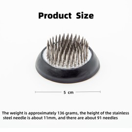 Kybelehoo Flower Hedgehog Round Holder, Hedgehog Flowers Stainless Steel, 5 x 5 cm, 1 Piece Ikebana Kenzan, Flower Stake Hedgehog for Flower Arrangement and Flower Decoration (Silver)