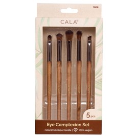 CALA - brochas de bamboo oscuro para maquillaje de ojos (5 piezas)