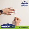 PermaStik Picture Hanging Kit Includes Removable Adhesive Hooks, 3 Extra