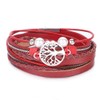 KSQS Tree Of Life Leather Multi-Layer Wraps Bracelet, Boho Wide