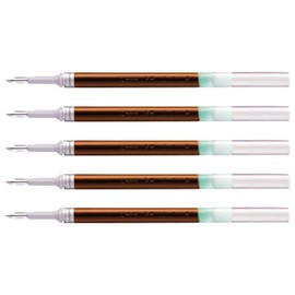 PENTEL 5 x 0.7mm Energel LR7 Gel Rollerball Pen Refills - Brown