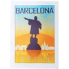 Half a Donkey Barcelona - Vintage Style Travel Poster Large
