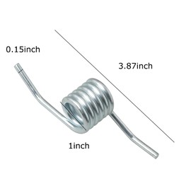 MEETOOT 2PCS Torsion Handle Return Spring Hydraulic Jack Torsion Spring Silver 3 Ton Horizontal Return Spring 3.78x1x0.15Inch for 3 to 4 Ton Hydraulic Jack and Levelling Jack