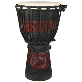 X8 Drums Red and Black Backpacker Djembe Drum
