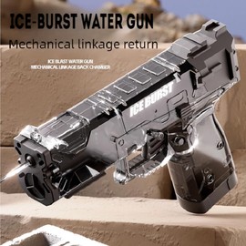 Translucency Water Gun with 22 Ft Super Long Range, Water Blaster Pistol Toy for Adults & Kids Summer Swimming Pool Beach Outdoor Activity. (Blue)