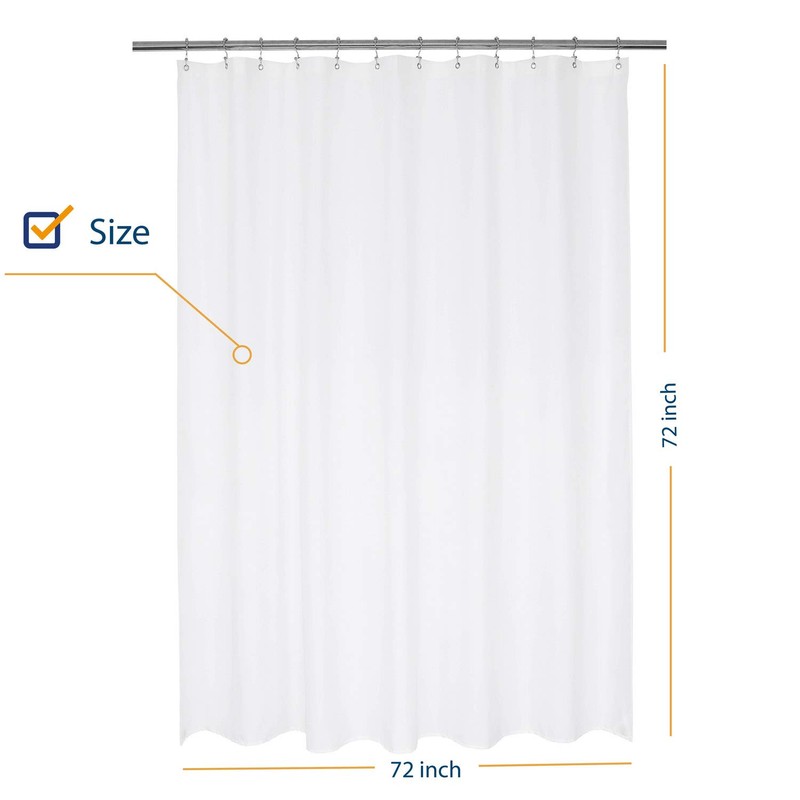 N&Y HOME Nylon Hotel Shower Curtain or Liner, Machine Washable,