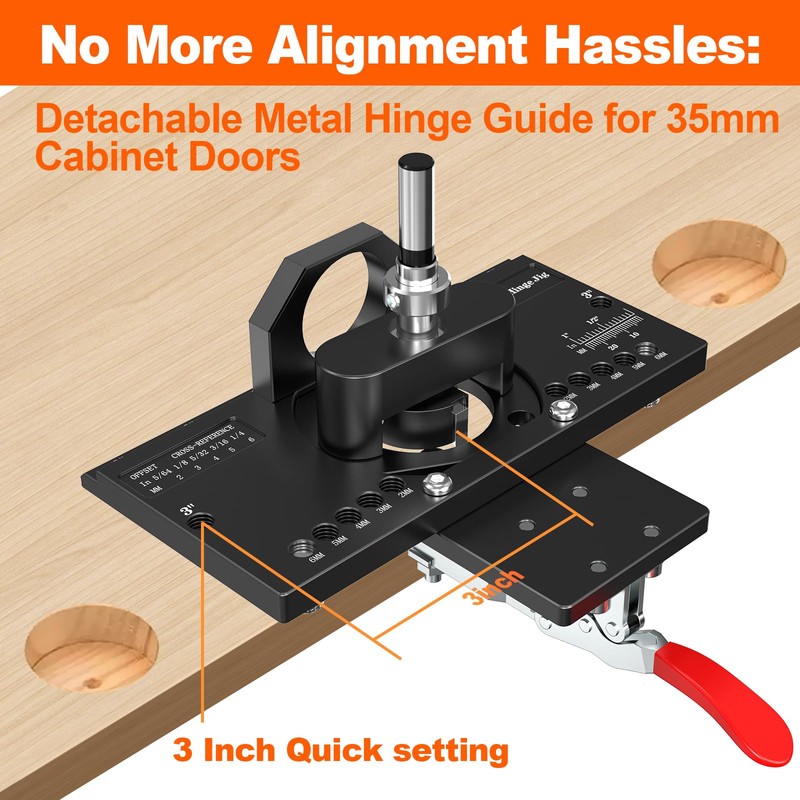M-T Concealed Hinge Jig, 35mm Metal Cabinet door Hinge Jig