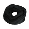 allydrew Thick Knitted Winter Warm Infinity Scarf, Black