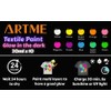 Artme Glow in the Dark Textile Paint 20ml x10pcs –