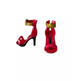 Rainbow High Doll Deluxe Fashion Closet Red Gold Black Strap High Heels Shoes