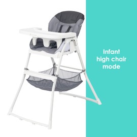 Baby Trend Flat Fold High Chair, Stellar Grey