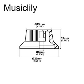 Musiclily Ultra Universal Fitting Size Strat Knobs 2 Tone 1 Volume Set for Fender Stratocaster ST Style Electric Guitar, Black