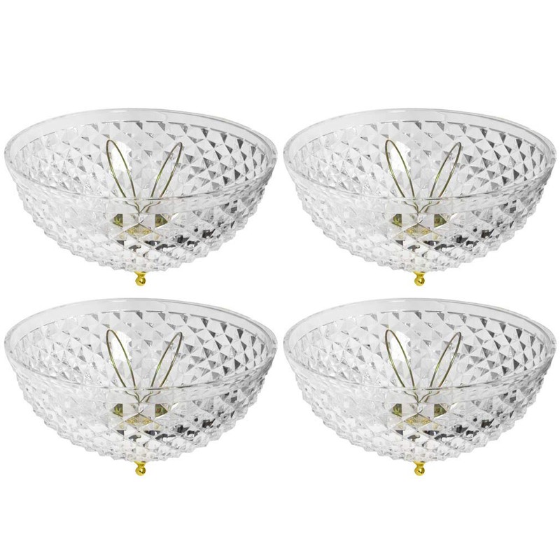 Evelots Ceiling Clip-on Light Bulb Shade-Lamp-Dome-Antique Diamond Cut-Acrylic