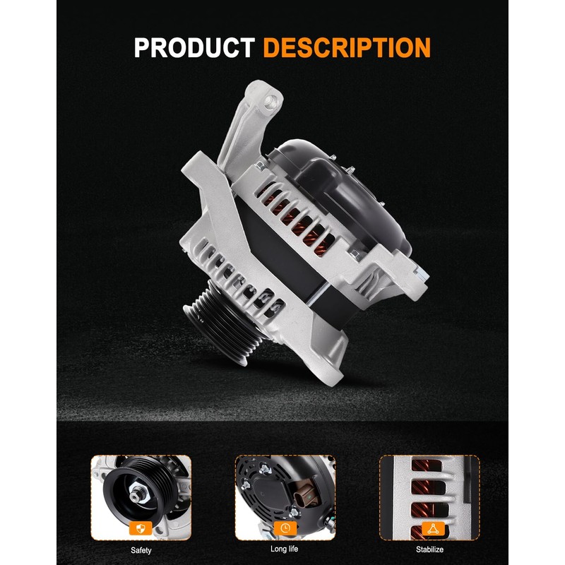 ASAPE 13913 High Output Replacement New Alternator Fit for 2003-2006