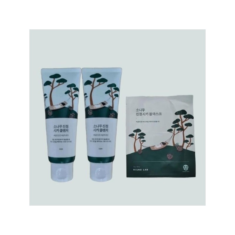Round Lab Pine Soothing Cica Cleanser 150ml+150ml+Pine Mask... Single /