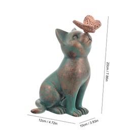 Ciieeo Cat Figurines Mini Resin Figure Adorable Cat Decoration for Indoor Outdoor Spaces for Desks Shelves Cabinets Charming Animal Decor