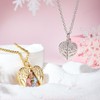 AHANDMAKER Pack of 2 Locket Necklace with Heart Photo and