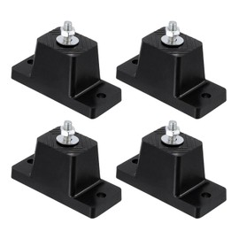 sourcing map 4 Pcs 4.33x1.81x2.17 Inch Anti-Vibration Isolator Mounting Bracket, Rubber Shock Absorber Mini Split Stand Brackets for Air Conditioner Compressors Condenser