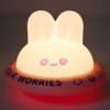 Cute Bunny Night Light Rechargeable 3 Levels Warm Light Soft