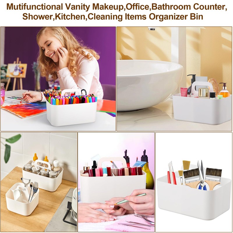 chiquieray Multipurpose Storage Caddy,Multipurpose Caddy Organizer,Stackable OrganizerCaddy,Plastic Desk OrganiserCaddy with