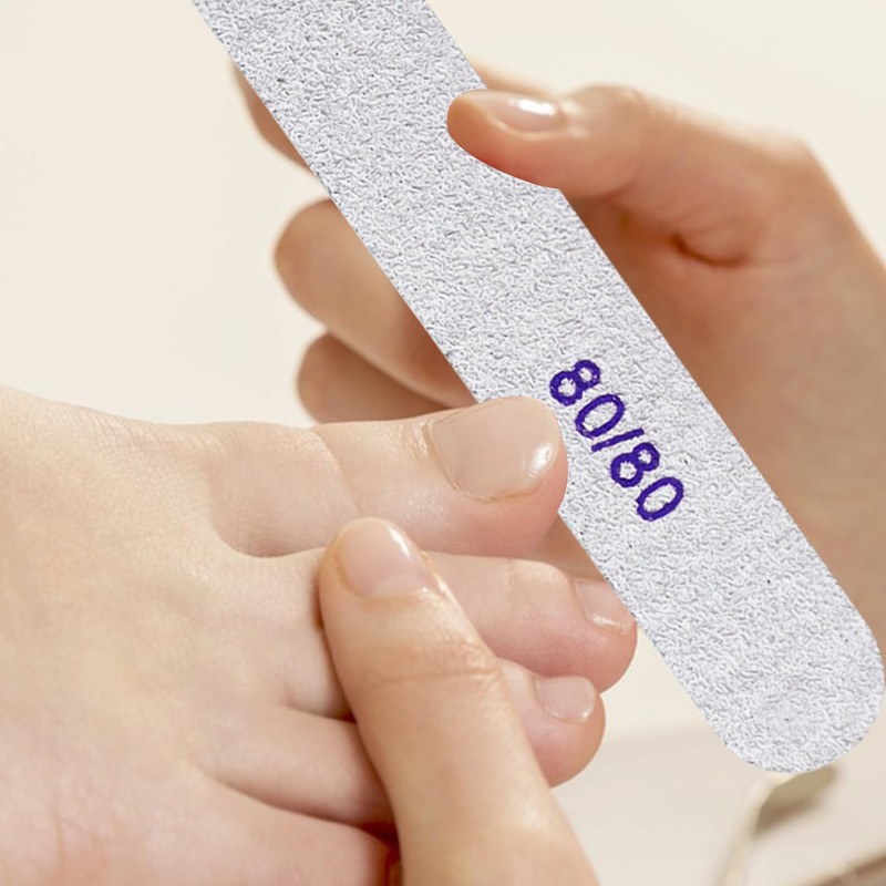 80/80 Grit Coarse Nail Files Set, 12Pcs Professional Double-Sided Washable