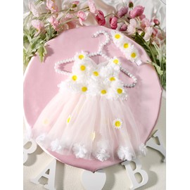 Ylsteed Newborn Photography Outfits Girl Newborn Photography Props Flower Daisy Newborn Infant Photo Shoot Outfits with Headband Girls Newborn Girl Photoshoot Outfits （White 0-1M）