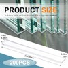 200 Pcs 0.040" X1/4" x 2" Clear Setting Blocks for