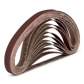 48 Pieces/Professional Fabric Sanding Belts / 13 x 451 mm / 8 x grit 40-60 - 80-120 - 180-240 / Compatible with Power File/Sanding Paper/Sanding Belt Set.