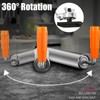 Rolling Pin Stainless Steel Dough Roller Fixed 360° Rotation for