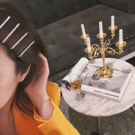 Wendalern Boho Wedding Crystal Hair Pin Vintage Rhinestone Hair Clips Silver Crystal Bobby Pins Shiny Diamond Hair Pins Hair Clip Hair Accessories for Women and Girls (Pack of 1)