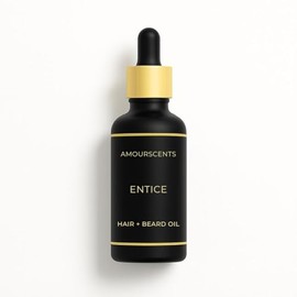 Entice Hair + Beard Oil - Inspired Grooming Formula for Conditioning, Hydrating, Moisturising, Fresh & Healthy Soft Beard, 100% Alcohol & Vegan Free (30ml)