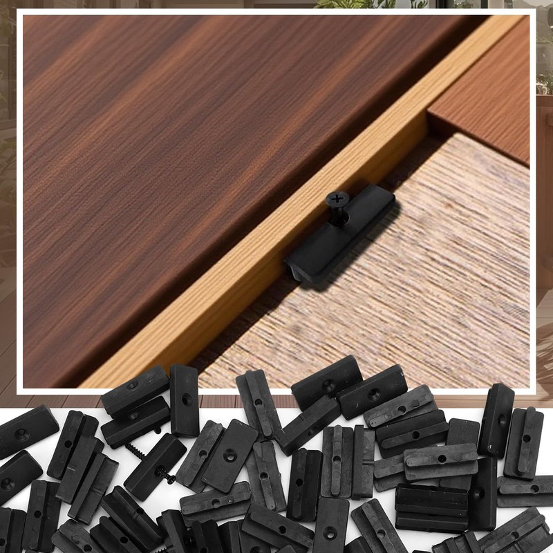 KXVXXV Pack of 105 WPC Plank Clips 6 mm, WPC