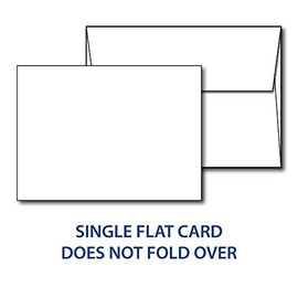 Heavyweight Blank White 5x7 Flat Cardstock and Envelopes - 5" x 7" Invitations Size - 100 Cards & Envelopes Pack - 80lb Cover for Inkjet / Laser Printers