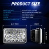 BESTZHEYU 2 pcs 4 x 6 inch LED Headlights Rectangular