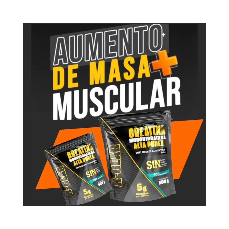Creatina Monohidratada Suplemento Alimenticio Sin Sabor