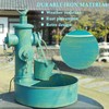 Metal Solar Bird Bath Fountain with Backup Battery, Solar Water