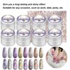 Holographic Nail Polish Set 8 Colors Glitter Smoothing Texture Nail