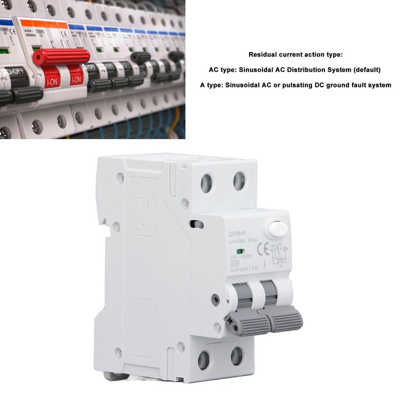 1P+N 20A 30mA Residual Current Operated Circuit Breaker Quick Response