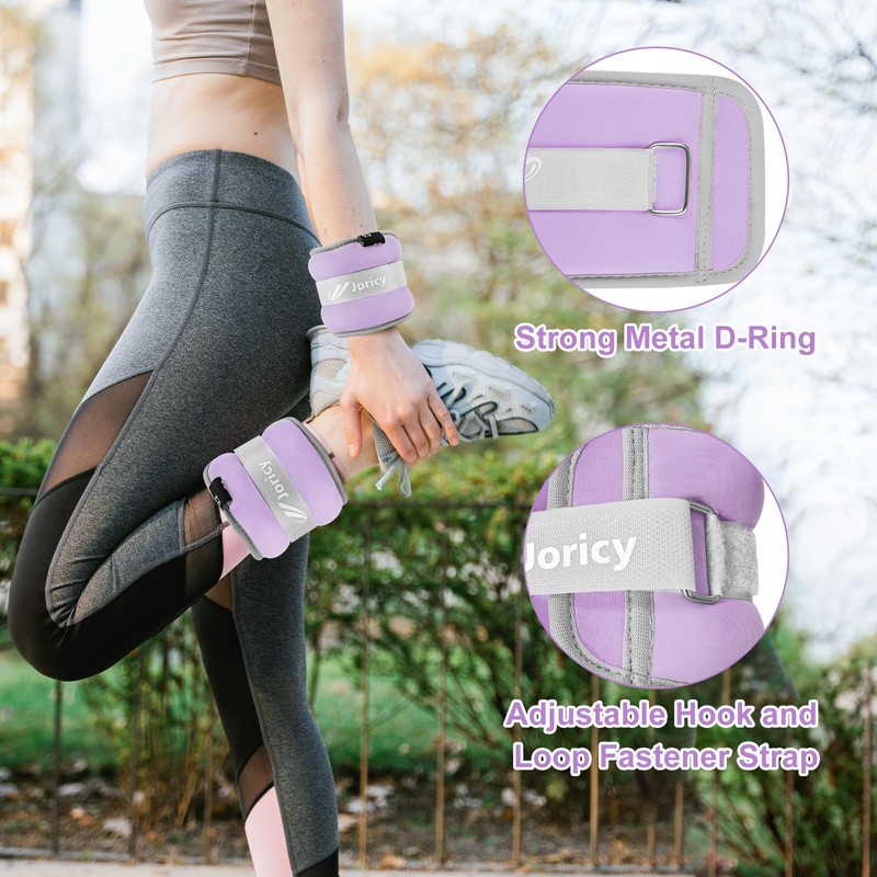 JORICY Ankle Weights Set, Wrist Weights Set 1kg Weights a