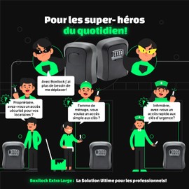 Boxilock Pack of 2 Key Safe Wall Mounted Weatherproof Key Cabinet Key Cabinet with Number Code Metal Key Safe Wall Mounting Key Safe Robust 11.5 x 9.5 x 4 cm