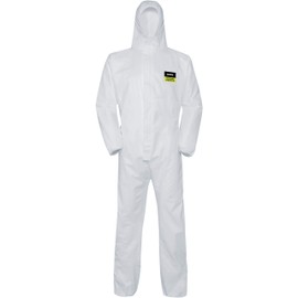 Uvex 5/6 Classic Chemical Protective Suit - White Disposable Overall - Particle-Proof XL