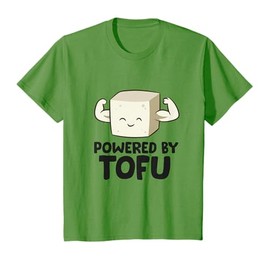 Alimentato da Tofu Vegan Vegetariano Amore Tofu Maglietta