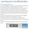 Bzsunway SALT-3050 Waterproof IP65 Meter, Digital Salinity PPM Temperature Tester