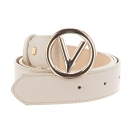 VALENTINO Round Belt W110 Ecru / Oro - Can be Shortened, Ecru / Oro