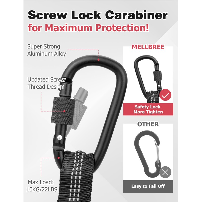 Mellbree Tool Lanyard, 2 Pack Tool Tether with Screw Lock